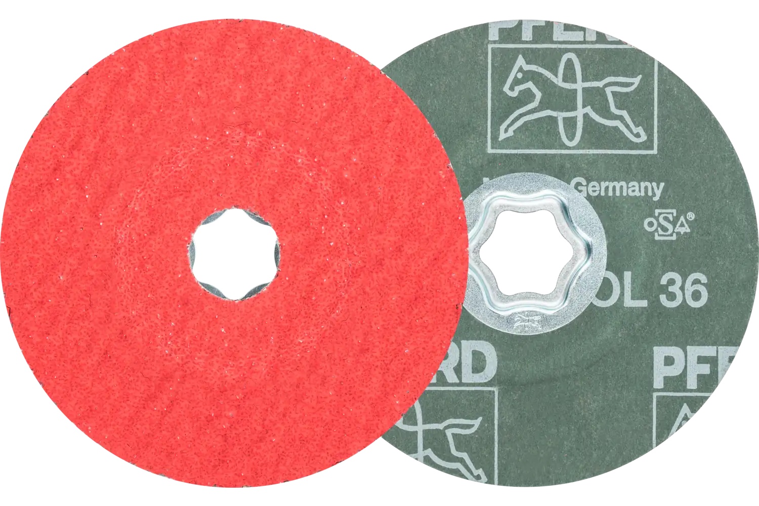 Picture of Pferd Combiclick® Fiber Disc, 4-1/2" Dia, 36 Grit, Ceramic oxide Co-Cool